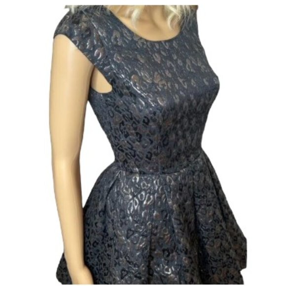 A/X Armani Exchange Black Metallic Mini Dress - Picture 3 of 8